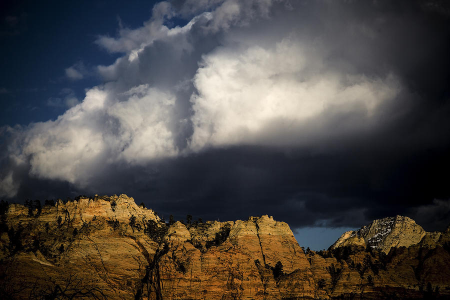 Zion Photograph - Zion Storm Clouds by Michael Just Zion Photograph - Zion Storm Clouds by Michael Just
