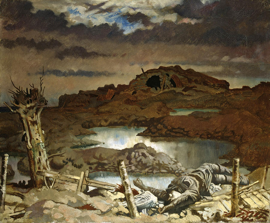 Zonnebeke #1 Painting by William Orpen