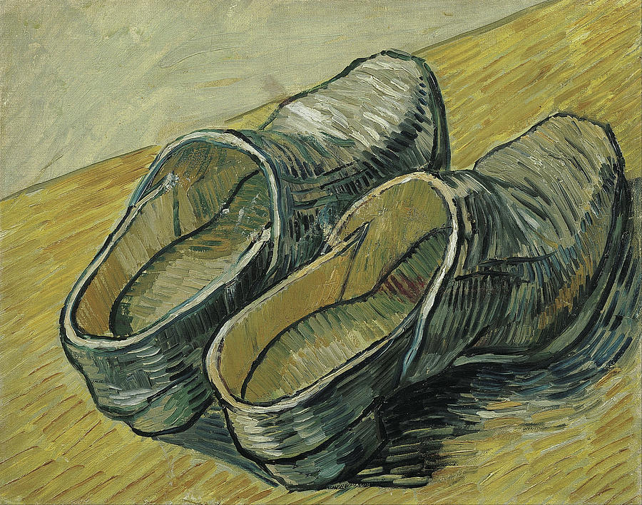 A pair of leather clogs #10 Painting by Vincent van Gogh