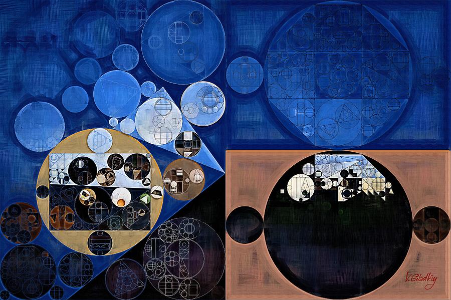 Abstract painting - Oxford blue #10 Digital Art by Vitaliy Gladkiy