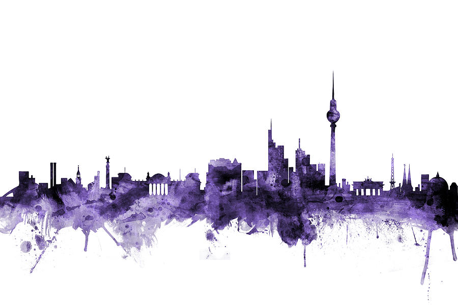 Berlin Germany Skyline #10 Digital Art by Michael Tompsett