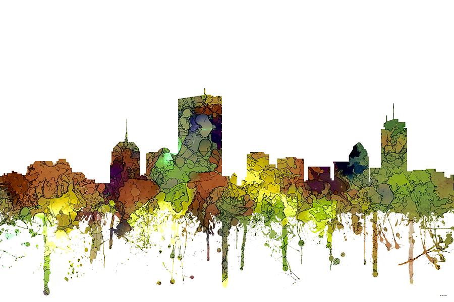 Architecture Digital Art - Boston Massachusetts Skyline #10 by Marlene Watson