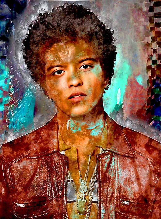 Bruno Mars #10 Mixed Media by Marvin Blaine