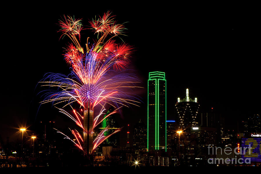 Dallas texas - Fireworks #10 Photograph by Anthony Totah