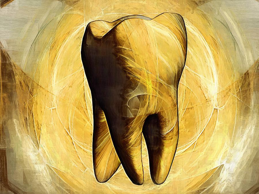Tooth Digital Art - Dental Anatomy Fine Art #10 by Joseph Ventura
