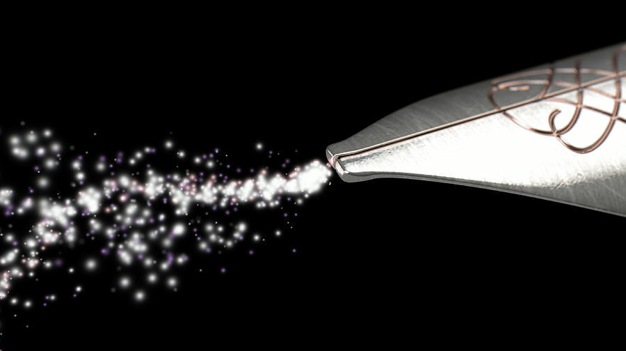 Pen Digital Art - Fountain Pen Drawing Line 10 by Allan Swart Pen Digital Art - Fountain Pen Drawing Line 10 by Allan Swart