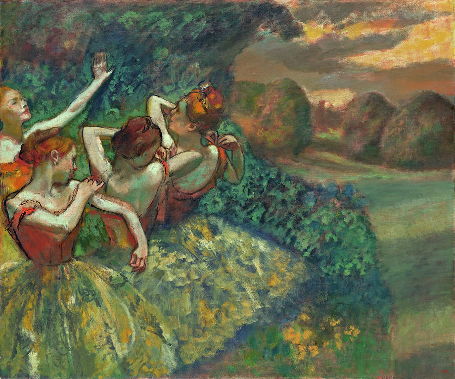 Four Dancers #10 Painting by Edgar Degas