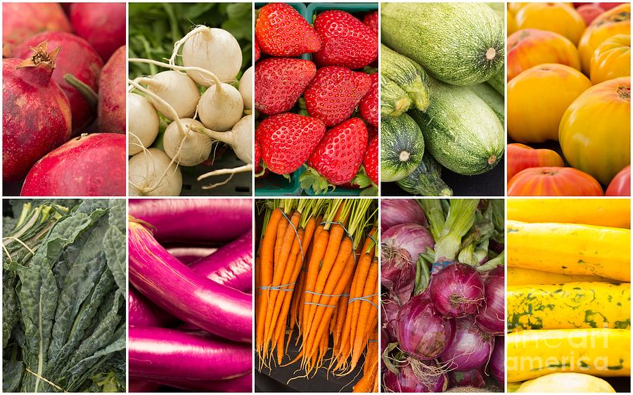 Fruits and Vegetables Collage Photograph by Ezume Images - Fine Art America