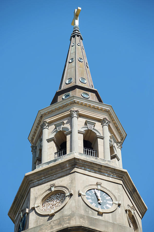 Historic church steeple in charleston south carolina historic di #10 Photograph by Alex Grichenko