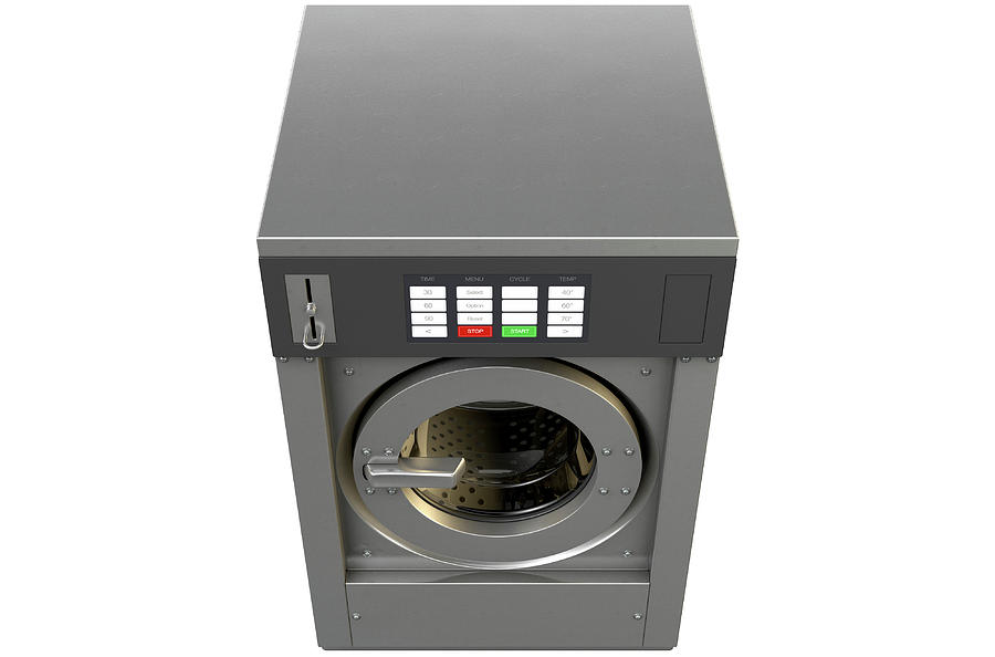 Washing Digital Art - Industrial Washing Machine by Allan Swart Washing Digital Art - Industrial Washing Machine by Allan Swart