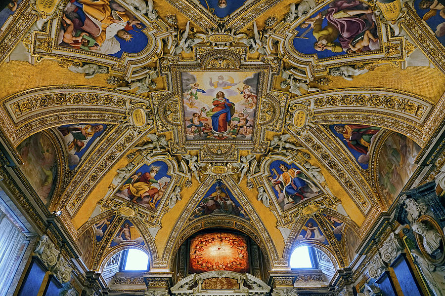 Interior View Of The Basilica di Santa Maria Maggiore In Rome Italy #10 Photograph by Rick Rosenshein