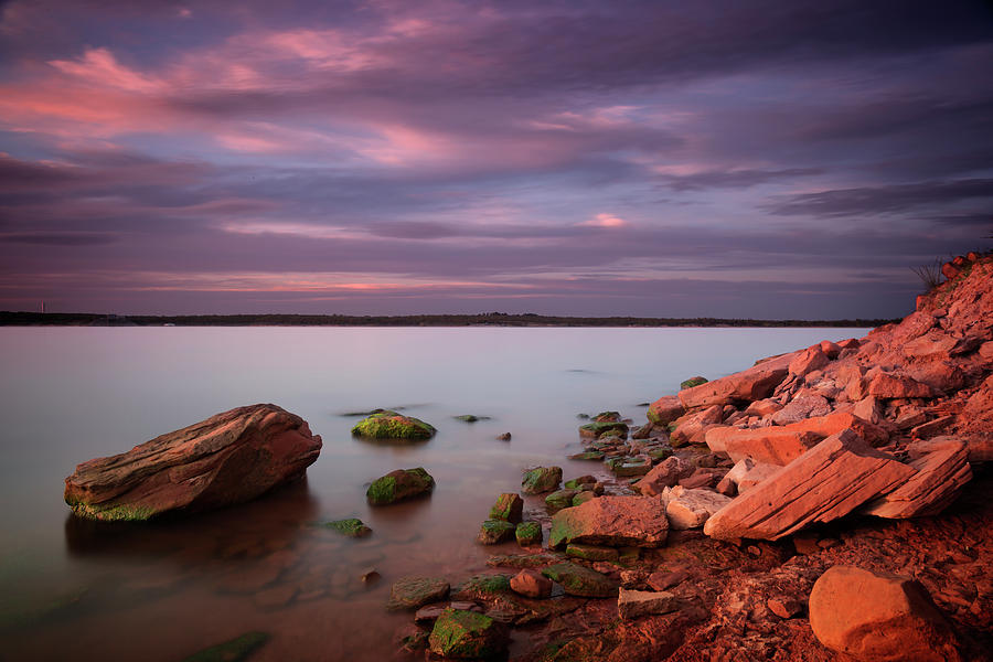 Nature Photograph - Lake Sunset 17 by Ricky Barnard
