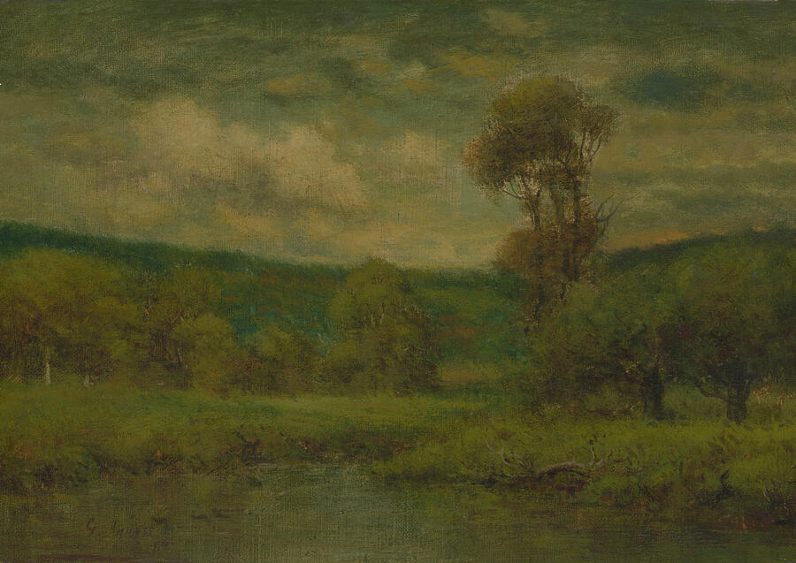 Landscape, from 1884-1889 Painting by George Inness