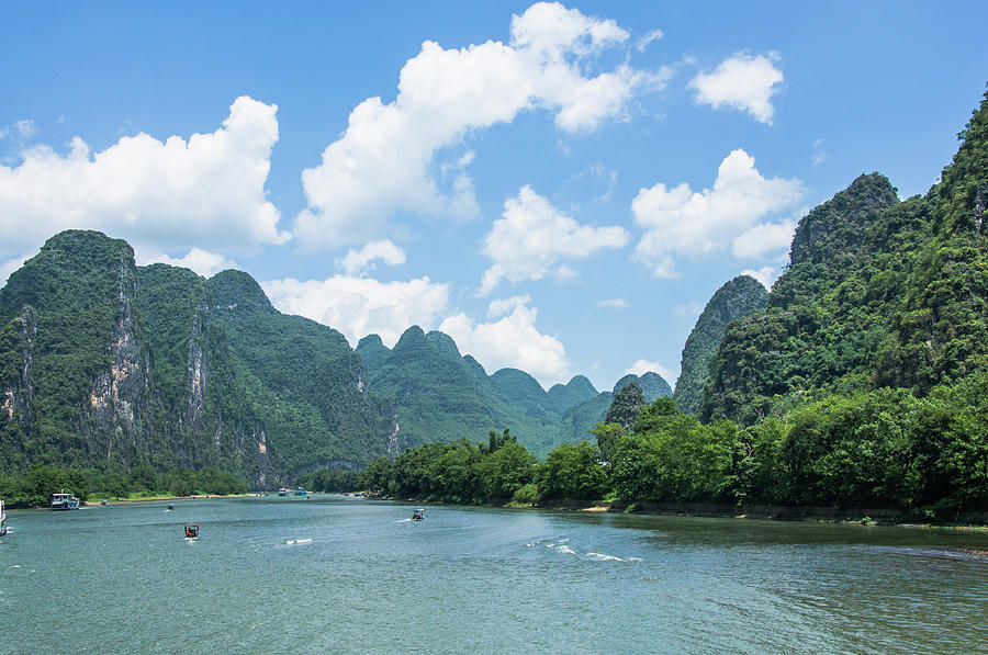 Lijiang River and karst mountains scenery #10 Photograph by Carl Ning