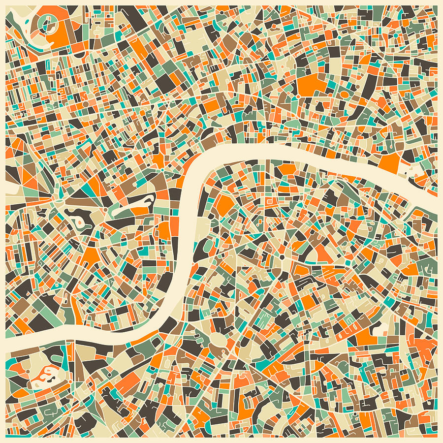 London Map Digital Art by Jazzberry Blue