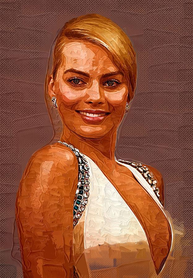 Margot Robbie Art Digital Art By Lilia Kosvintseva