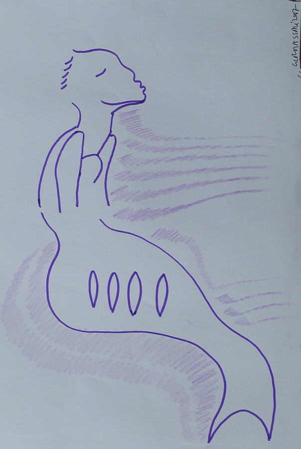 Mermaid Painting - Mermaid #10 by Gloria Ssali