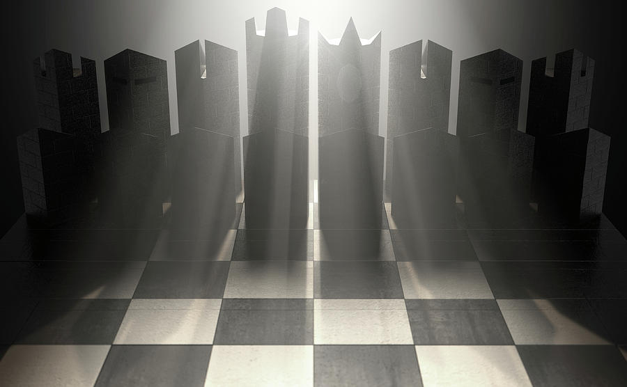 Chess Digital Art - Modern Chess Set by Allan Swart Chess Digital Art - Modern Chess Set by Allan Swart