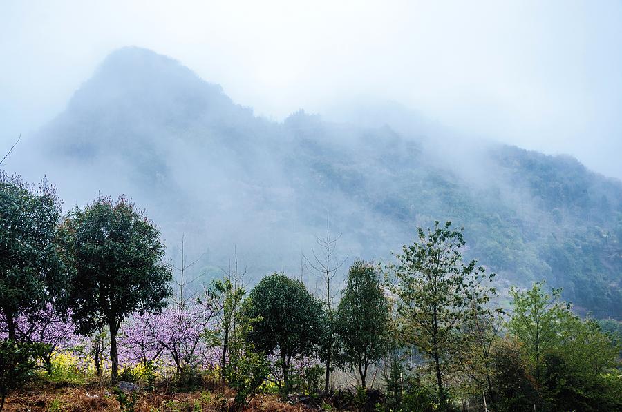 Mountains scenery in the mist #10 Photograph by Carl Ning
