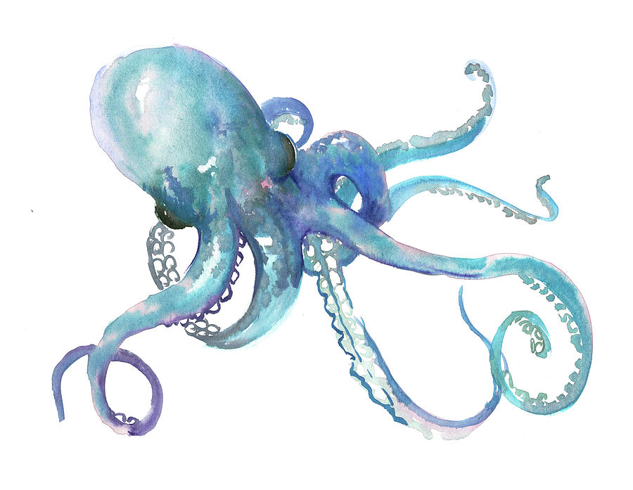 Octopus #10 Painting by Suren Nersisyan