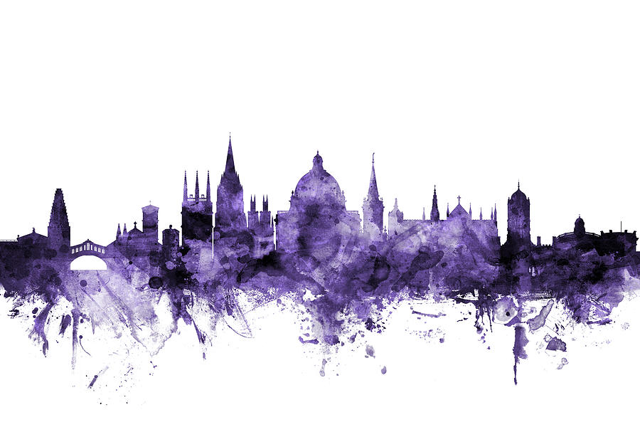 City Digital Art - Oxford England Skyline #10 by Michael Tompsett