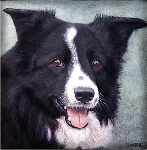 Dog Painting - Pet Portrait #10 by Theresa Unger