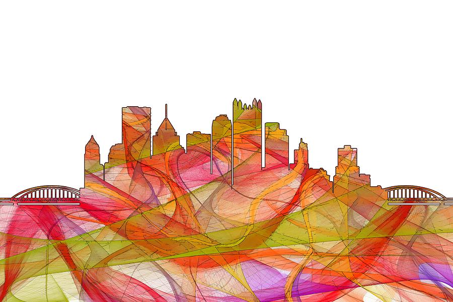 Pittsburgh Pennsylvania Skyline #10 Digital Art by Marlene Watson