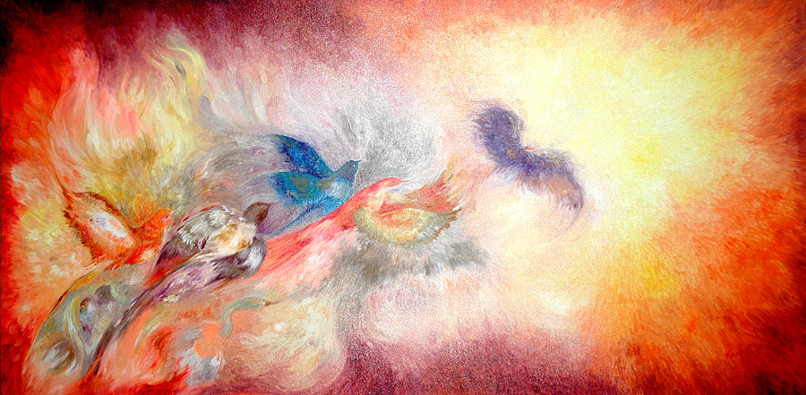 Bird Painting - Power Of Optimism #10 by Kavita Joshi