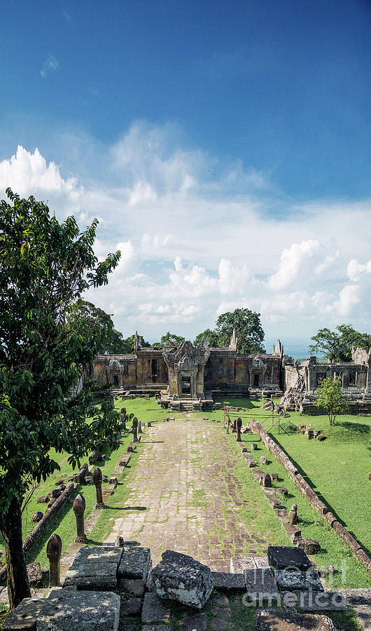 Preah Vihear Famous Ancient Temple Ruins Landmark In Cambodia #10 Photograph by JM Travel Photography