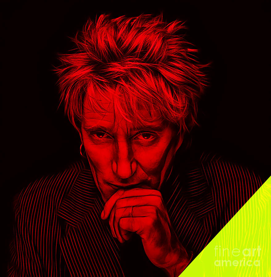 Rod Stewart Mixed Media - Rod Stewart Collection #10 by Marvin Blaine