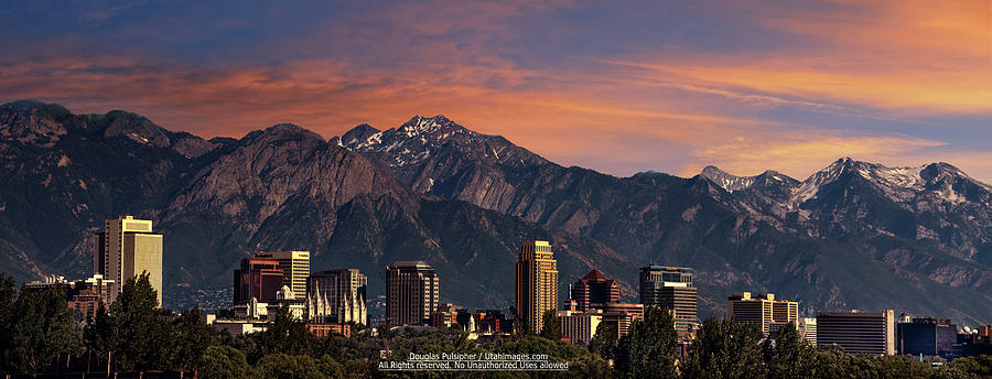 Salt Lake City Skyline Photograph
