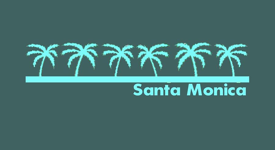 Santa Monica Digital Art - Santa Monica #10 by Brians T-shirts