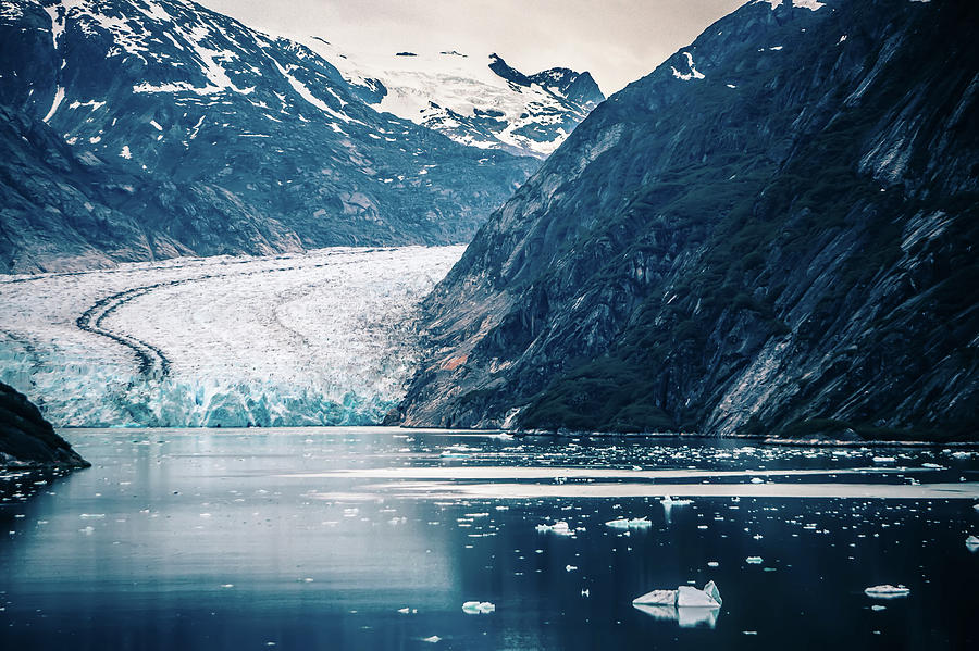 Sawyer Glacier at Tracy Arm Fjord in alaska panhandle #10 Photograph by Alex Grichenko
