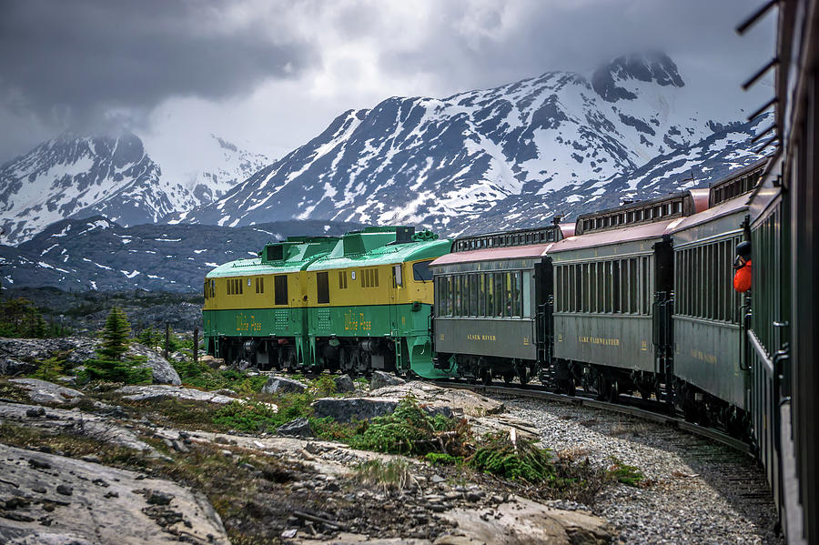 Scenic train from Skagway to White Pass Alaska #10 Photograph by Alex Grichenko
