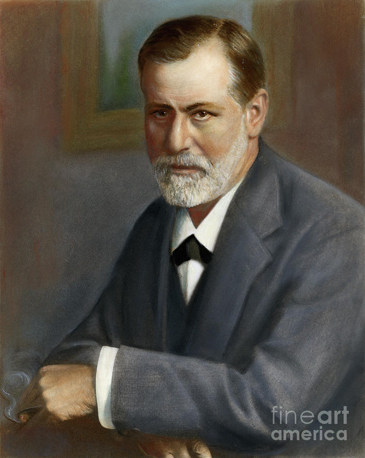 Sigmund Freud, 1856-1939 #10 Drawing by Granger