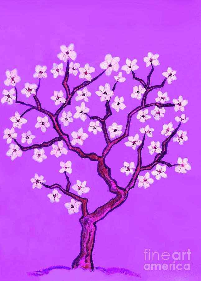 Spring tree in blossom, painting #10 Painting by Irina Afonskaya