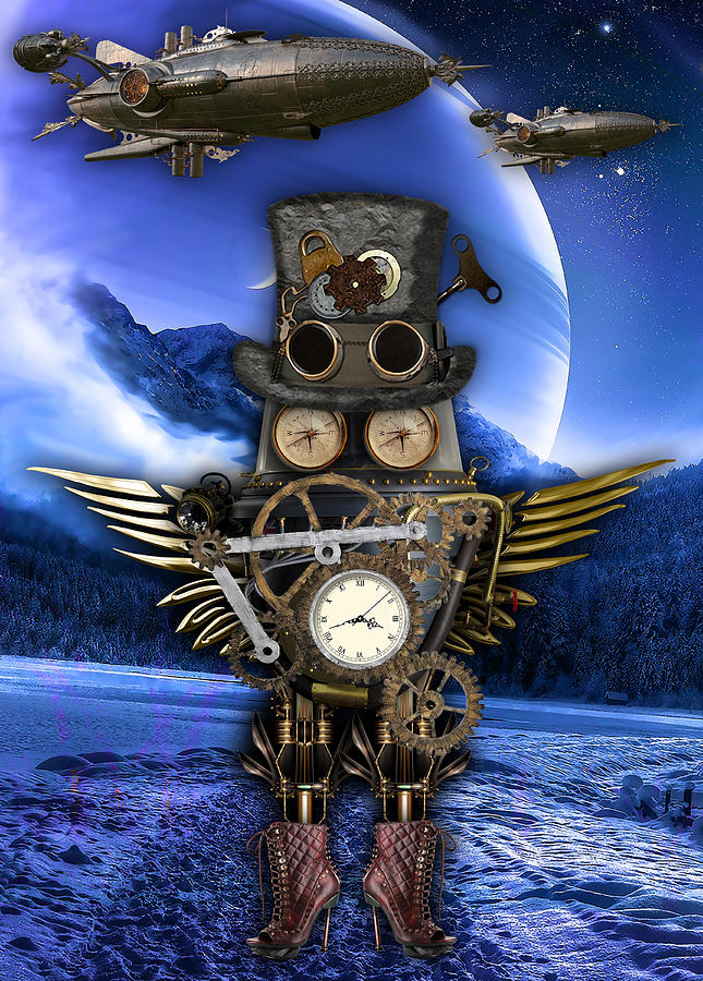 Steampunk Art #10 Mixed Media by Marvin Blaine
