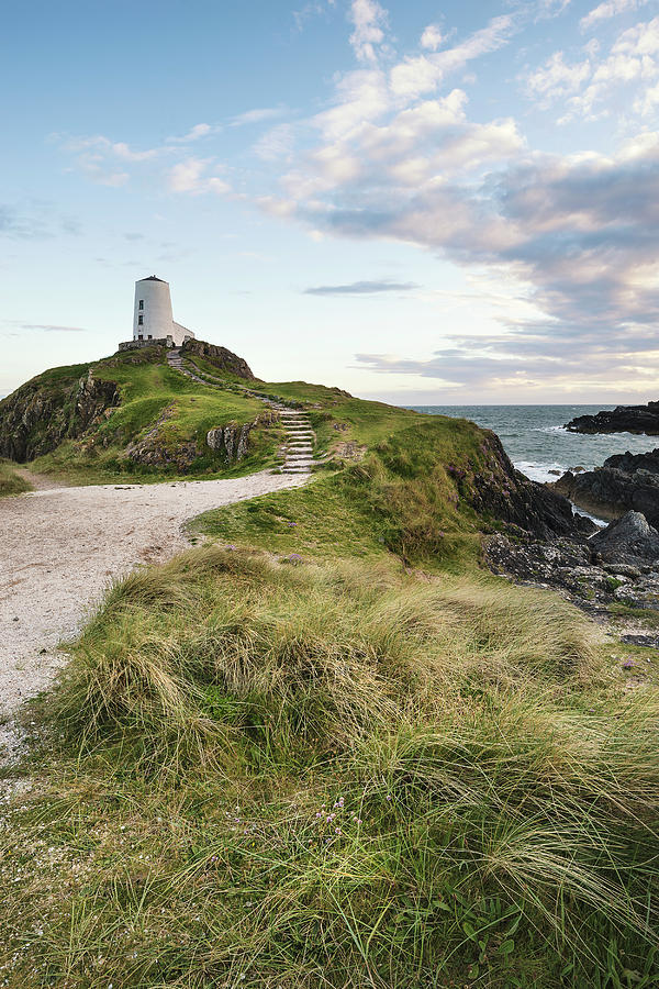 Sunset Photograph - Stunning Summer landscape image of lighthouse on end of headland #10 by Matthew Gibson