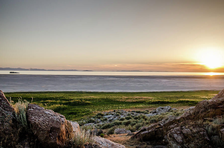 Sunset on Antelope Island #10 Photograph by Synda Whipple