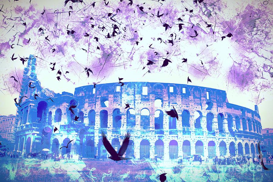 The Roman Colosseum From Afar #10 Digital Art by Marina McLain
