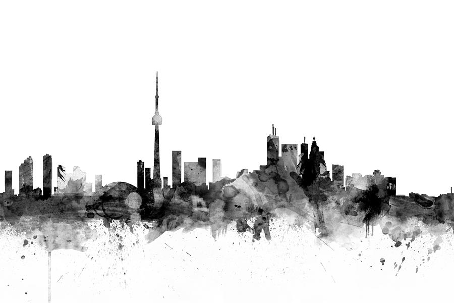 Toronto Digital Art - Toronto Canada Skyline #10 by Michael Tompsett