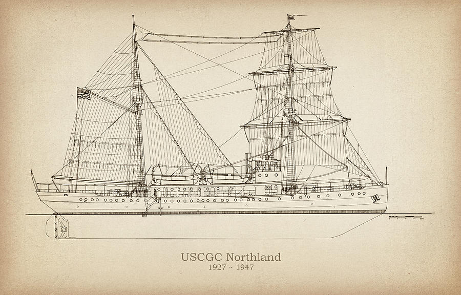 U.S. Coast Guard Cutter Northland Drawing by StockPhotosArt Com - Fine ...