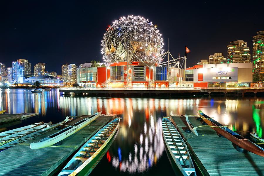 Vancouver city night #10 Photograph by Songquan Deng