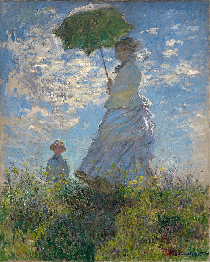 Woman With A Parasol Painting by Claude Monet