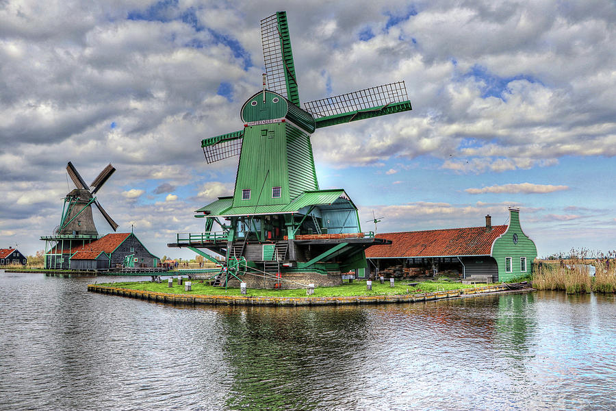 Zaanse Schans Holland Windmills Netherlands #10 Photograph by Paul James Bannerman