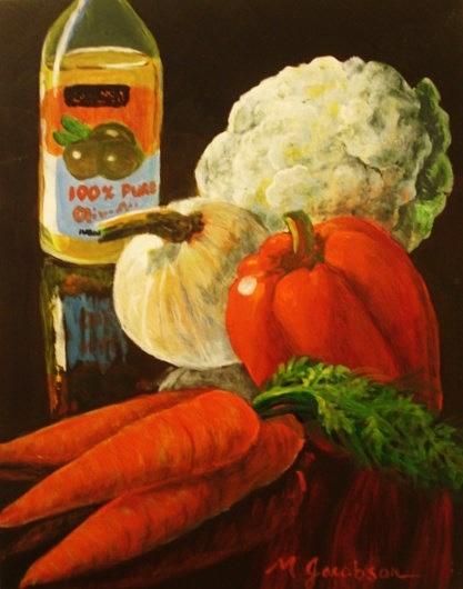 Cauliflower Painting - 100 Percent Pure by Marilyn Jacobson