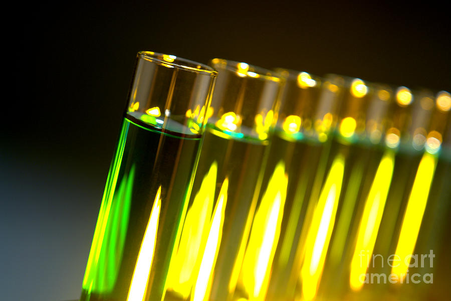 Device Photograph - Test Tubes in Science Research Lab #100 by Olivier Le Queinec