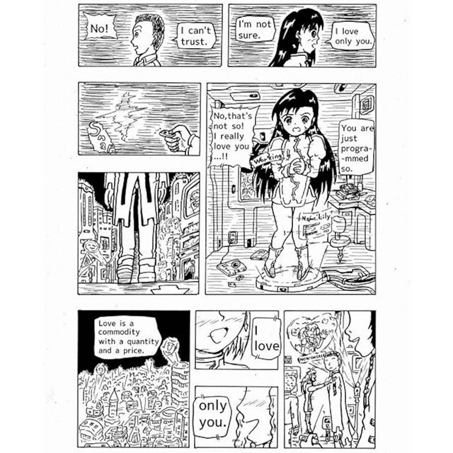 Comics Drawing - I love only you. by Hisashi Saruta