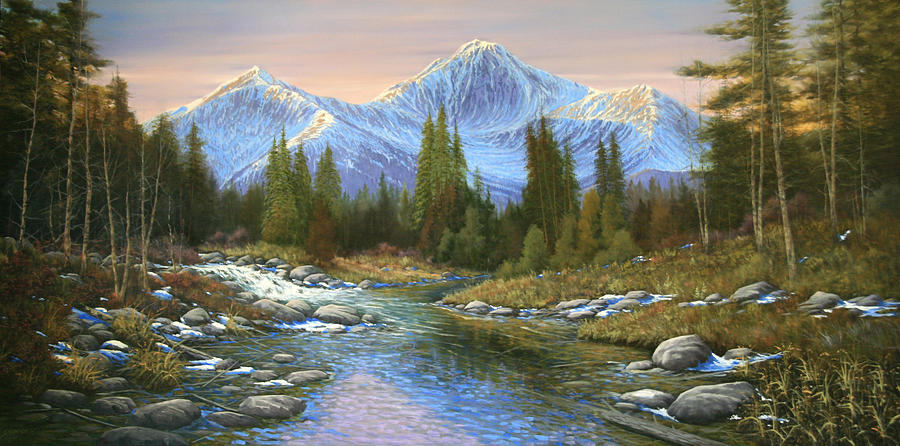 Landscape Painting - 100807-3060 Seasons Change by Kenneth Shanika Landscape Painting - 100807-3060 Seasons Change by Kenneth Shanika