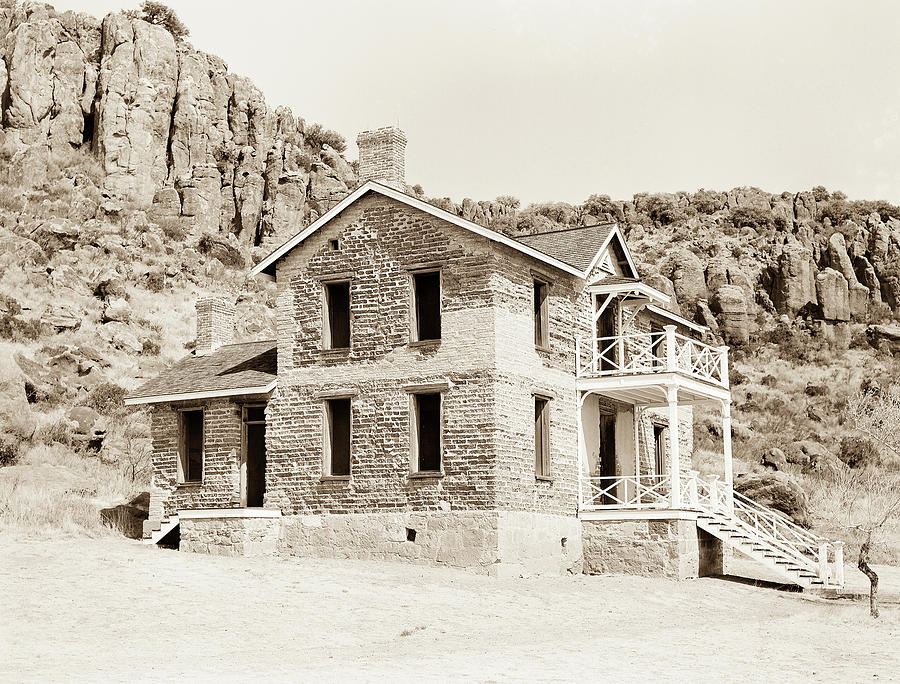 1009.304 Fort Davis Texas Antique Black and White #1009304 Photograph by M K Miller